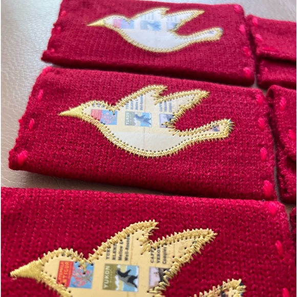 Set 3 VTG Starbucks Knit Envelope & Card Holiday Ornament Gift Pouch Bag - Picture 14 of 15